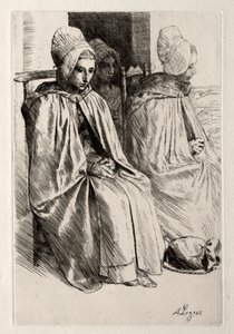 Parasztasszony Boulogne szomszédságában alkotó: Alphonse Legros