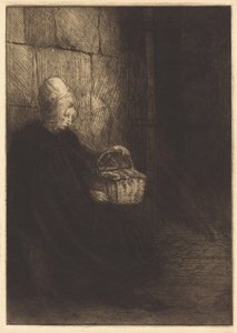 Boulogne-i parasztasszony (Boulogne környékéről származó parasztasszony, más néven „A kosárral rendelkező nő”) alkotó: Alphonse Legros