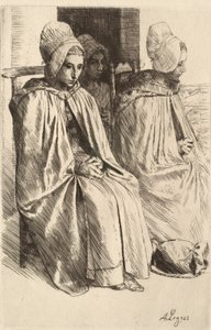 Boulogne környéki parasztasszonyok alkotó: Alphonse Legros