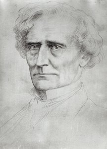 Hector Berlioz (1803-69) portréja (toll és tinta papíron) alkotó: Alphonse Legros