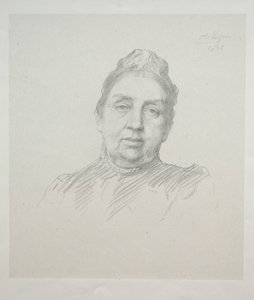 Madame Kemp portréja, elölnézet (3. tábla) alkotó: Alphonse Legros