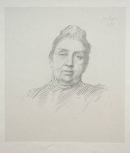 Madame Kemp portréja, elölnézet, 3. tábla. alkotó: Alphonse Legros