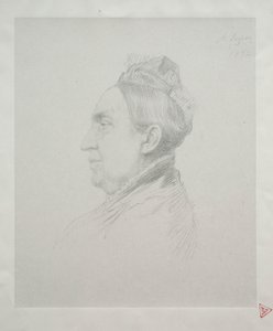 Madame Kemp portréja a 2. profillemezen. alkotó: Alphonse Legros