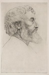 Sir Frederick Leighton portréja (első tábla) alkotó: Alphonse Legros