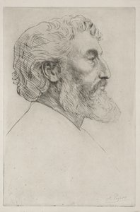 Sir Frederick Leighton portréja (első tábla) alkotó: Alphonse Legros