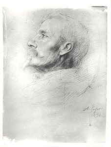 Walter Crane (1845-1915) portréja alkotó: Alphonse Legros