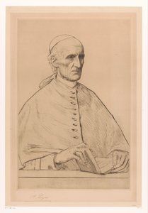 Henry Eduard Manning westminsteri érsek, bíboros portréja alkotó: Alphonse Legros