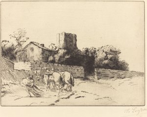Rectory Wall Le mur du presbytere. alkotó: Alphonse Legros