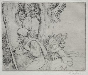 Visszatérés a pályáról (Le Retour des Champs-2. tábla) alkotó: Alphonse Legros
