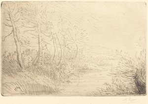 Folyópart (Bord de la riviere) alkotó: Alphonse Legros