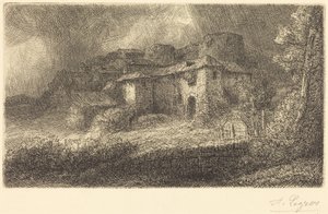 A kastély romjai (Les ruines du château) alkotó: Alphonse Legros