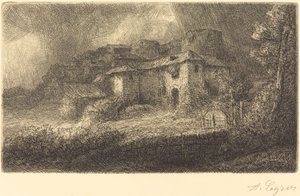 Egy kastély romjai A vár romjai. alkotó: Alphonse Legros
