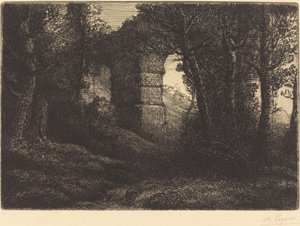 Egy ősi vízvezeték romjai Egy ősi vízvezeték romjai. alkotó: Alphonse Legros