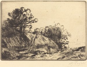 Rusztikus jelenet (Scene rustique) alkotó: Alphonse Legros