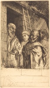 Szent Péter és Szent Pál a Bonhomme Misere Saint Pierre et Saint ajtajában... alkotó: Alphonse Legros