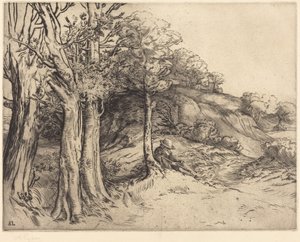 Magány (Tájkép) alkotó: Alphonse Legros