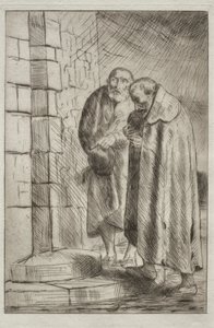 St. Pierre és St. Paul Richard úr kapujában. alkotó: Alphonse Legros