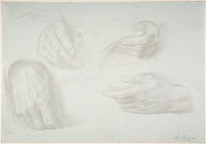 Kéztanulmányok alkotó: Alphonse Legros