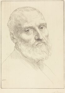 Tanulmány egy férfifejhez alkotó: Alphonse Legros