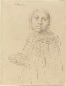 Tanulmány az imádkozó nőkről. alkotó: Alphonse Legros