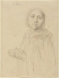 Imádkozó nő tanulmánya alkotó: Alphonse Legros