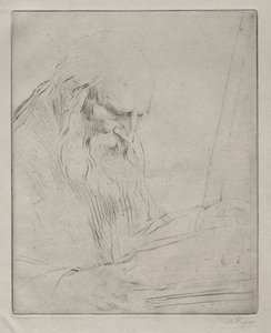 Tanulmány egy olvasó emberről. alkotó: Alphonse Legros
