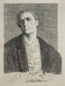 Tanulmány az ember fejéről. alkotó: Alphonse Legros