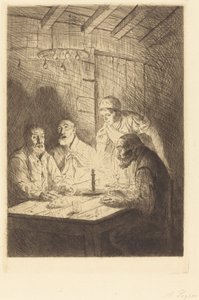 Szegények vacsorája a nyomorúságon. alkotó: Alphonse Legros