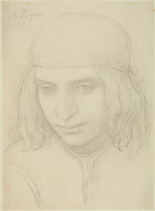 Fiatal lány feje alkotó: Alphonse Legros