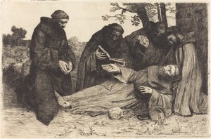 Szent Ferenc halála (La mort de St. Francois) alkotó: Alphonse Legros