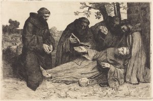 Szent Ferenc halála alkotó: Alphonse Legros