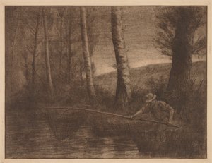 A hal a karikás hálóban alkotó: Alphonse Legros