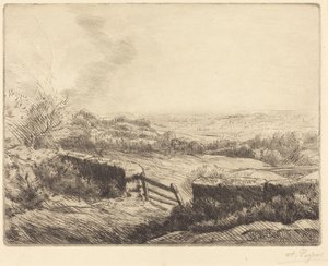 The Gate (A mező bejárata) alkotó: Alphonse Legros