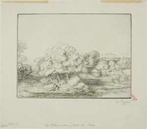 A Hamlet a tó mellett alkotó: Alphonse Legros