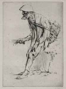 A Red Pimpernel Vender. alkotó: Alphonse Legros