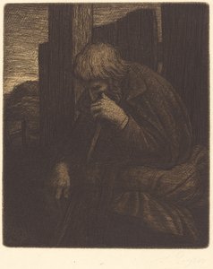 Gondolkodó (Le penseur) alkotó: Alphonse Legros
