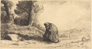 Egy sikátoron haladó csavargó alkotó: Alphonse Legros