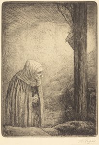 Nő a kereszt lábánál alkotó: Alphonse Legros