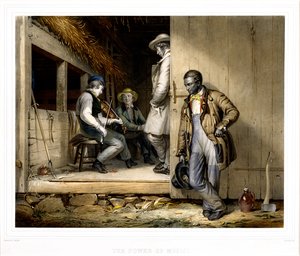 A zene ereje, 1848 (kézzel színezett litográfia)