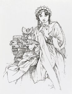 Ian Amos Komensky Lodge reklámplakátja alkotó: Alphonse Mucha