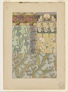 Dokumentumok Dekoráció: Édes borsó alkotó: Alphonse Mucha