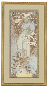 Négy évszak: tél, 1900 alkotó: Alphonse Mucha