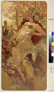 Ősz (Allegóriasorozat a négy évszakról). Alfons Maria Mucha alkotása (Alphonse Marie Mucha