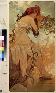 Nyár (Allegóriasorozat a négy évszakról). Alfons Maria Mucha alkotása (Alphonse Marie Mucha