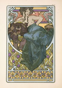47. tábla az 1902-ben megjelent "Documents Decoratifs" című könyvből, 1902 alkotó: Alphonse Mucha