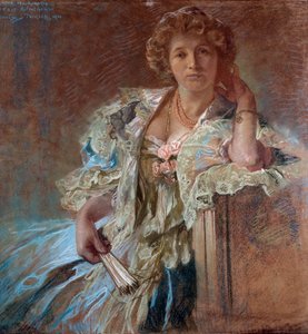 Berthe Lalande portréja. Alphonse Mucha (1860-1939) festménye alkotó: Alphonse Mucha