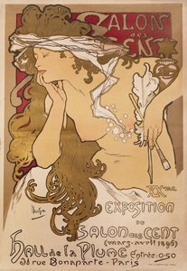 Száz szalon, 1896 alkotó: Alphonse Mucha