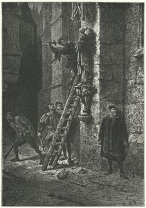 Protestánsok lerombolják a Szűz és a Gyermek szobrát a párizsi Notre Dame-on