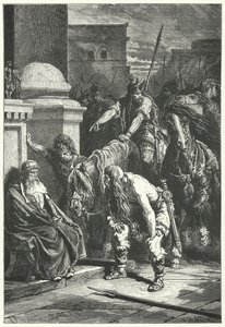 Marcus Papirius római konzul halála Róma gall zsákjában, ie 387 (metszet)