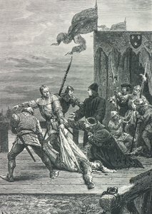 János vitéz meggyilkolása 1419-ben (metszet) alkotó: Alphonse Marie de Neuville